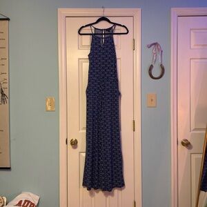 Elegant Blue Patterned Jumpsuit